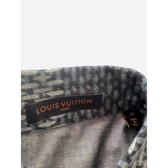 Louis Vuitton Nigo Navy Giant Damier Monogram Button Up Shirt - Picture 3 of 6